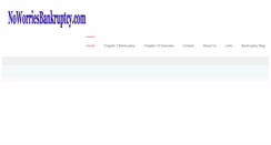 Desktop Screenshot of noworriesbankruptcy.com